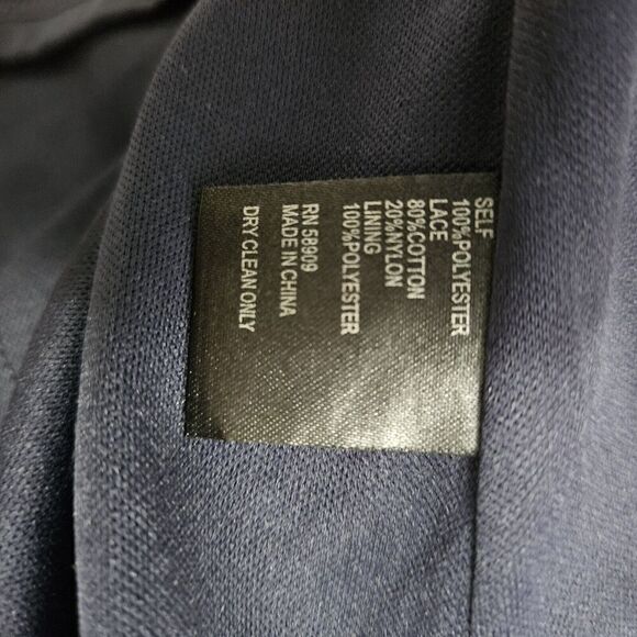 Gianni Bini Womens Medium Strapless Blue Maxi Dress With White Lace Bodice NWT - Picture 12 of 12